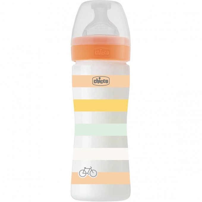 Бутылочка пластиковая CHICCO WB ORANGE UNI 250 мл нормальный поток 00028623310000