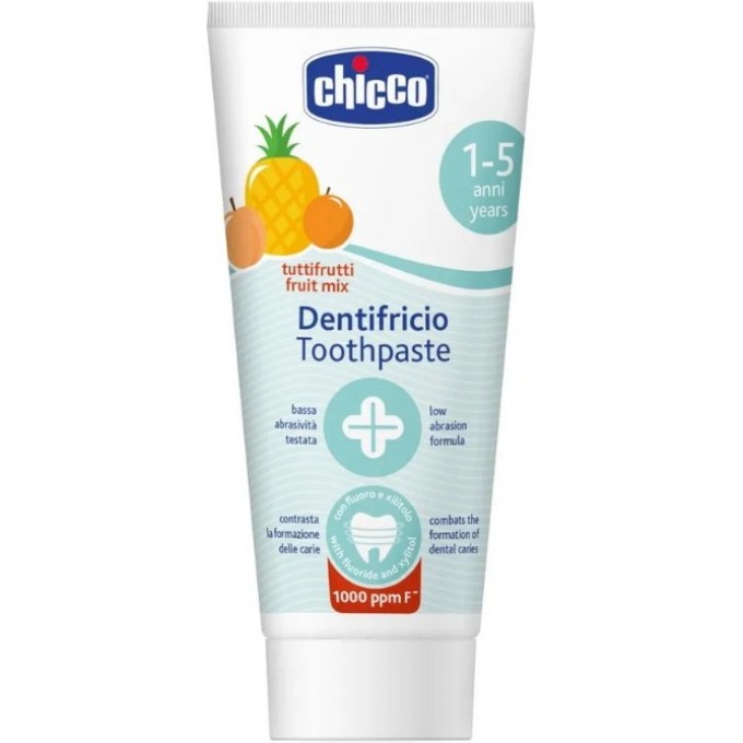 Детская зубная паста CHICCO c фтором, с фруктовым вкусом 00010608000000
