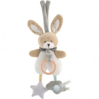 Игрушка-подвеска мягкая CHICCO Зайчик Bunny, Бежевый