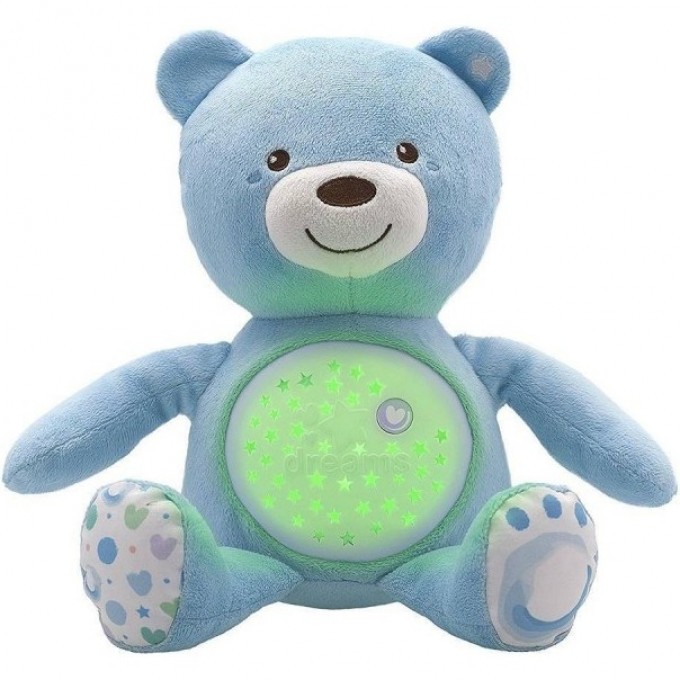 Мишка мягкий музыкальный CHICCO , голубой 8015200000
