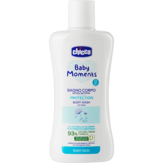 Пена-шампунь CHICCO BABY MOMENTS для купания младенцев без слез 200 мл 00010579000000