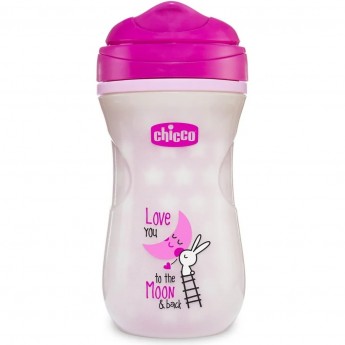 Поильник CHICCO GLOWING CUP 14+, розовый
