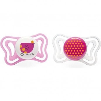 Пустышка CHICCO PHYSIO LIGHT GIRL 16-36M SIL 2P C