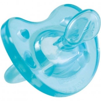 Пустышка силиконовая CHICCO PHYSIO SOFT 6-12м, голубая